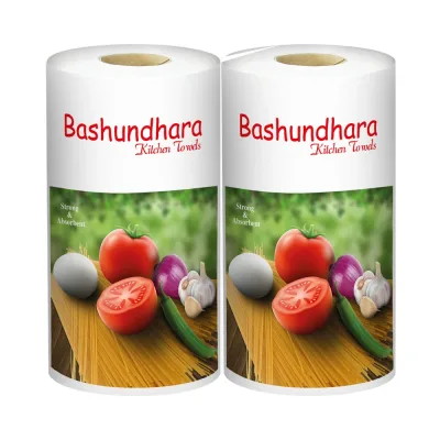 Bashundhara Kitchen Towels 2 Rolls Pack